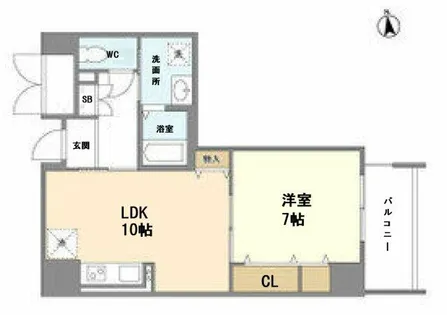 グランルージュ城東【9階】の間取り