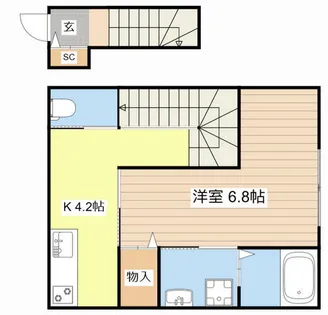 bills 陽【2階】の間取り