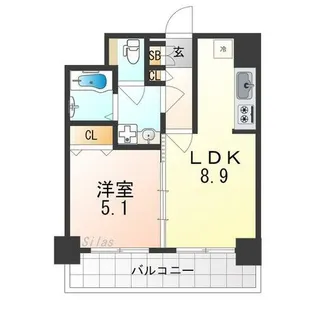 アーバネックス室町【6階】の間取り