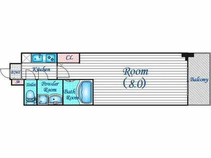 アルグラッド梅田WEST【8階】の間取り