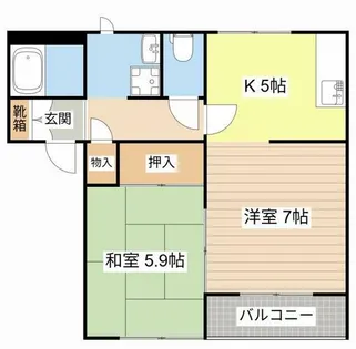 ファミールK1【0102号室】の間取り