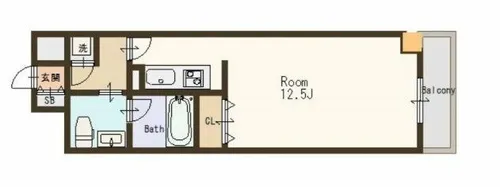 シティヒルズ安堂寺【9階】の間取り