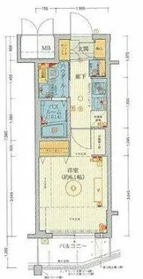 エステムプラザ難波WESTリバークロス【3階】の間取り