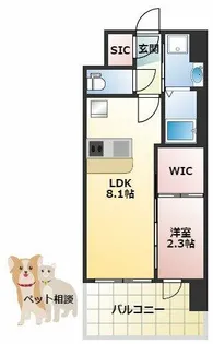 セレニテ十三ミラク【11階】の間取り