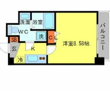 SERENiTE日本橋SUD【7階】の間取り