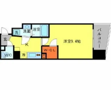 AFFLUENCE難波【11階】の間取り