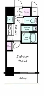 プロシード大阪城南【6階】の間取り