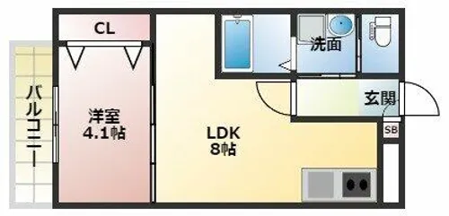ESCALA四條畷【1階】の間取り