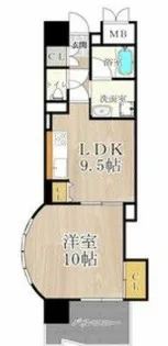 マスターズレジデンス道頓堀Ⅱ【2階】の間取り