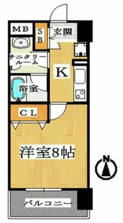 ディオレクレスト東心斎橋【7階】の間取り