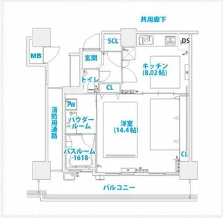 松屋タワー【18階】の間取り