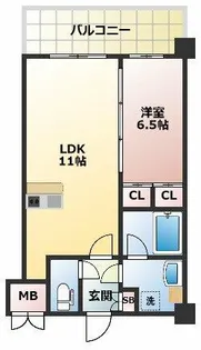 1LDKの間取り画像