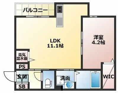 アート樟葉【3階】の間取り