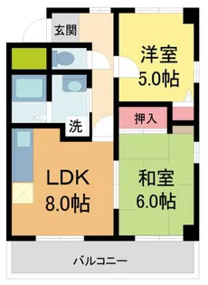 ウエストフィールド里中【103号室】の間取り