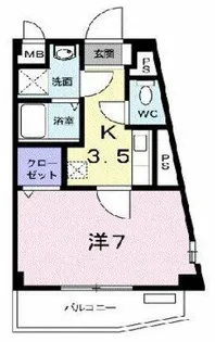 ハピネス浦江【3階】の間取り
