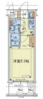 セオリー大阪リバークロス【9階】の間取り