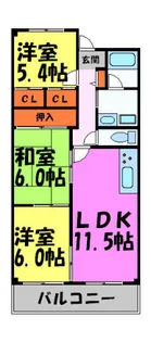 ヴィブレ岡本【3階】の間取り