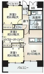 ベリー海老江【10階】の間取り