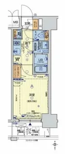 レオンコンフォート難波ノワール【11階】の間取り