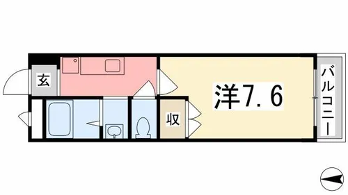 ベネッセ黒川【203号室】の間取り