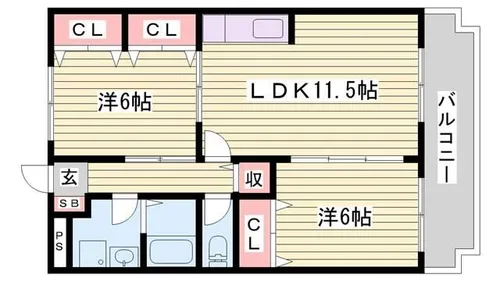 メゾン・シャルマン【101号室】の間取り