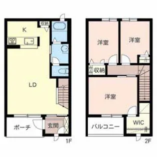モンテローザ【B1号室】の間取り