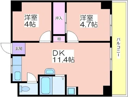 リアライズ玉出【5階】の間取り