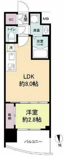 セレニテ難波グランデノール【14階】の間取り