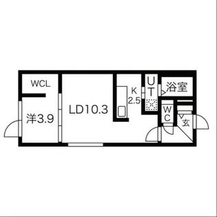 リヴィエール豊平312【1階】の間取り