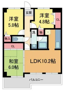 ジョイ・ディール【303号室】の間取り