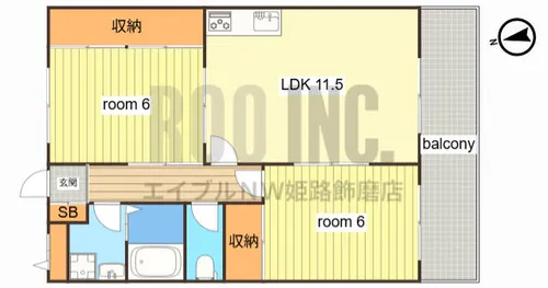メゾンシャルマン【101号室】の間取り