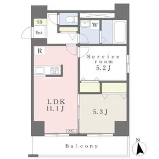 MISTRAL北条口Ⅱ【301号室】の間取り
