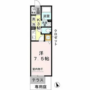 オーチャード【1階】の間取り