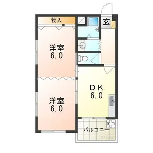 ハイツ梶本【4階】の間取り