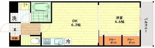 アーバネックス同心【3階】の間取り