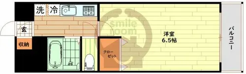 アブレスト桜川【5階】の間取り