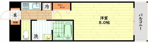 大阪府大阪市浪速区元町3丁目【マンション】の間取り