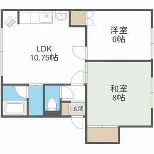 ハイツはまなす710C棟【2階】の間取り