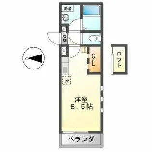 ノヴェル東別院【3階】の間取り