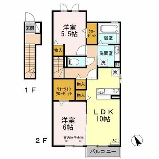 ZILLION B棟【2階】の間取り