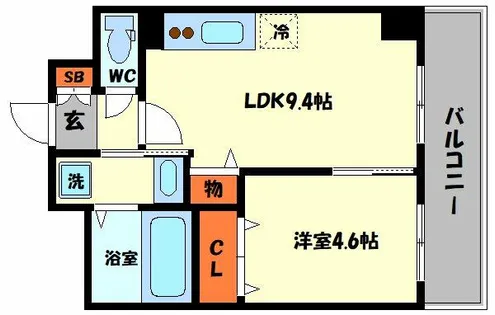 レクシア千代崎【2階】の間取り