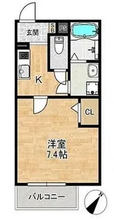ALEGRIA姫路東【203号室】の間取り