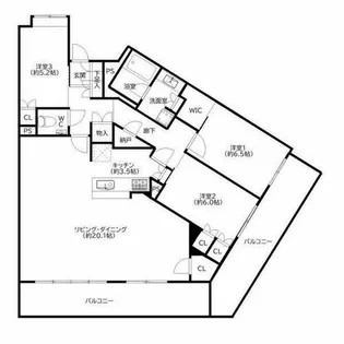 パークナード香椎【7階】の間取り