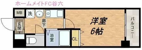 ラナップスクエア中之島公園【7階】の間取り