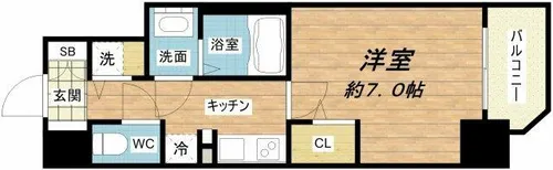 ララプレイス大阪城ヴェステン【12階】の間取り