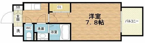 フォーリアライズ福島WEST【7階】の間取り