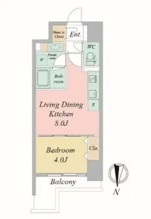 クロスレジデンス阿波座【15階】の間取り