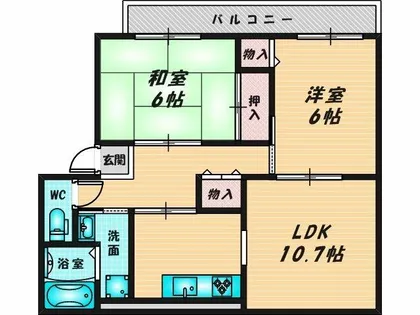 メゾンニュー池島 C【2階】の間取り