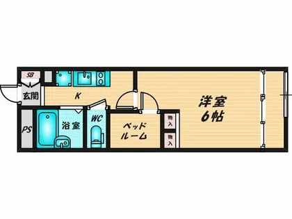 レオパレス千成Ⅱ【1階】の間取り
