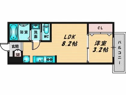 CASA南巽EAST【2階】の間取り